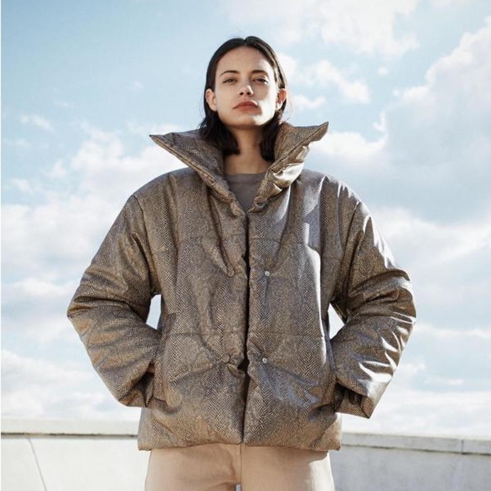 Nanushka Hide Snakeskin Puffer Jacket